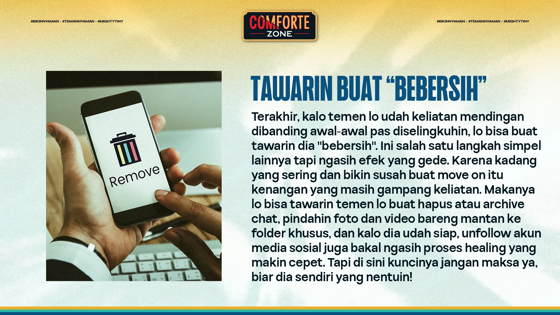 TAWARIN BUAT “BEBERSIH”